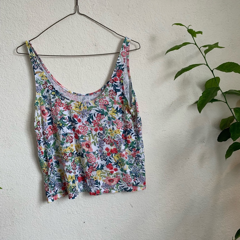 H&M floral crop tank